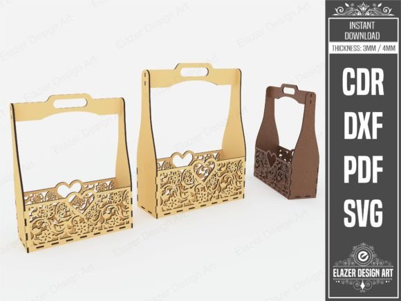 2 Different Size Decorative Basket Svg: Versatile Design Options for Creative Projects
