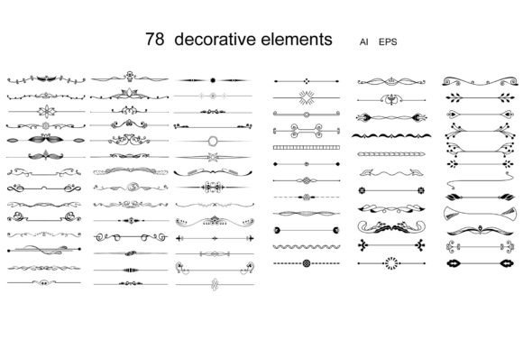 78 Decorative Elements for Creative Expression and Design