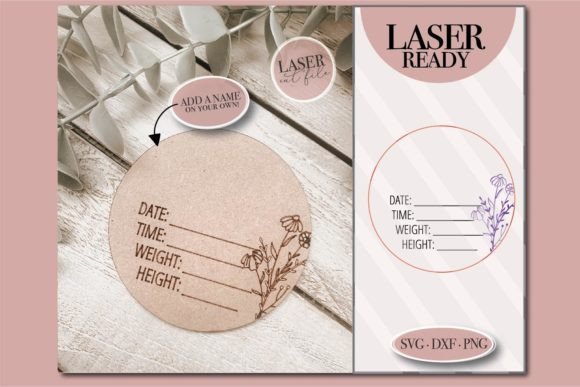 Baby Announcement Photo Prop SVG: A Digital Design for Elegant Newborn Celebrations
