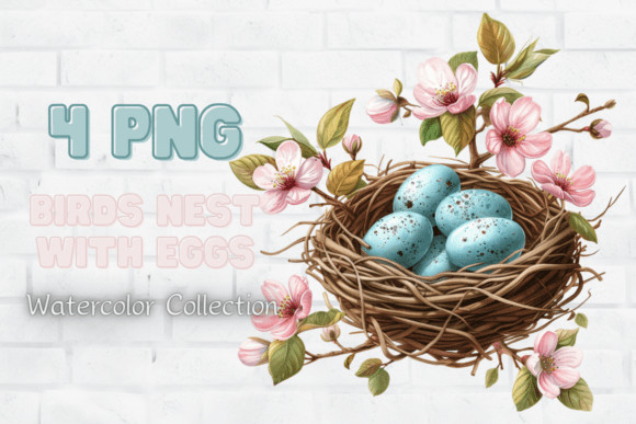 Bird Nest Clipart and Decorative Nest Eggs: A Creative Resource for Designers and Crafters
