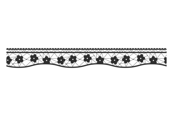Black Lace Border. Romantic Decorative F