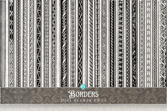Border Digi Stamps Decorative PNGs