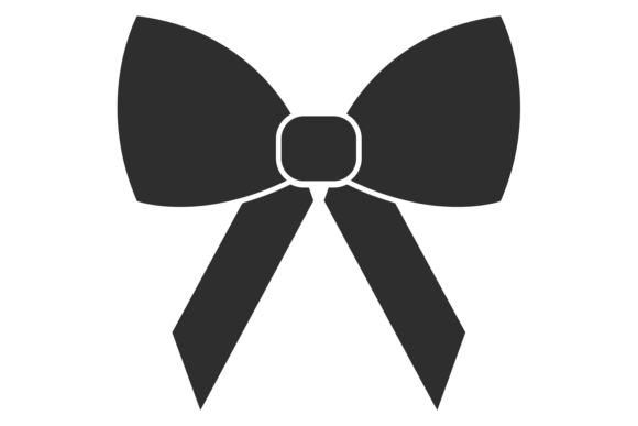 Bow Black Icon: Decorative Knot. Present
