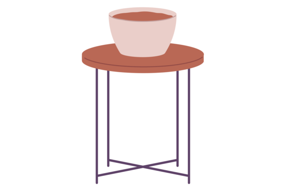 Ceramic Pot on Decorative Table. Home Ga: A Stylish Addition to Any Space