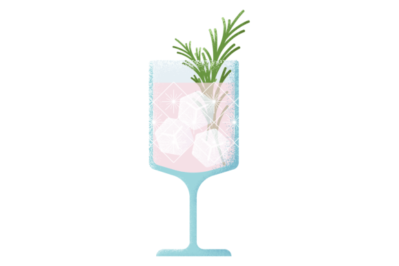 Cocktail Glass in Decorative Textured St