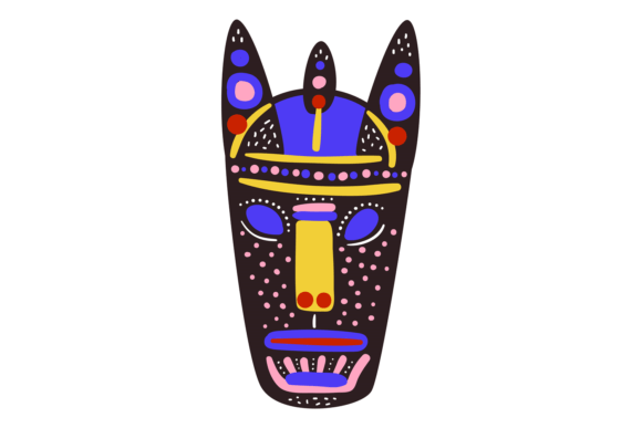 Decorative African Mask. Ceremonial Ritu