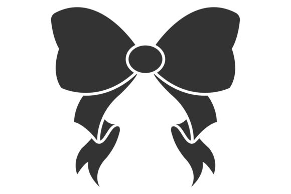 Decorative Bow Black Icon: Present Ribbo for Elegant Design Solutions