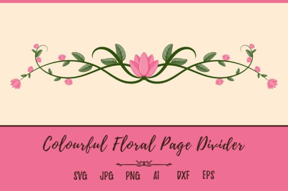 Decorative Colorful Floral Page Divider: A Versatile Design Element for Modern Creativity