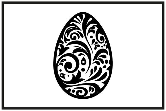 Decorative Easter Egg Silhouette Clipart: A Versatile Design Resource