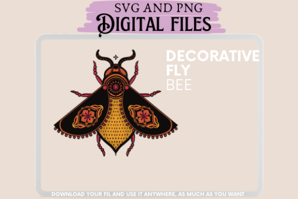 Decorative Fly Bee: A Versatile Design for Creative Expression