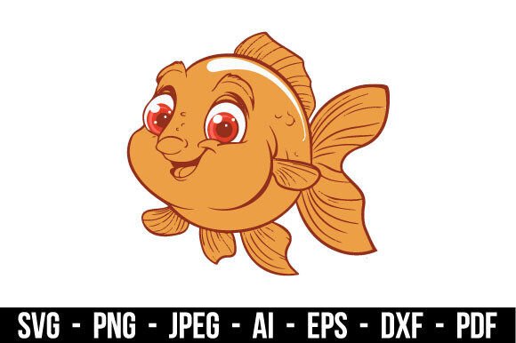 Decorative Golden Fish SVG for Creative Projects