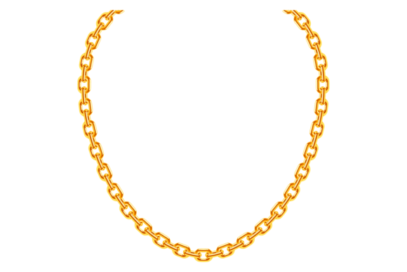 Decorative Golden Necklace: Shiny Luxury