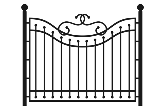 Decorative Metal Lattice Fence. Iron Bla