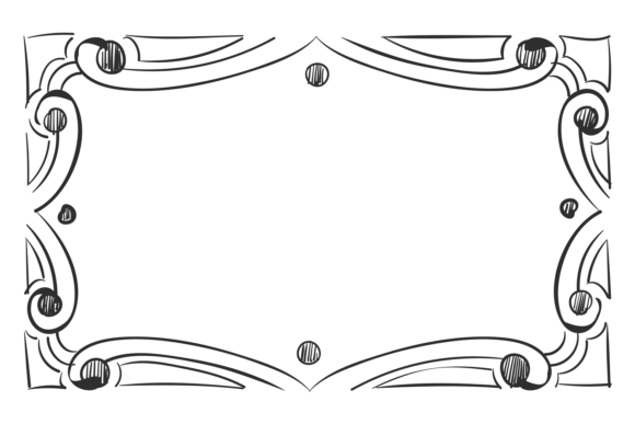 Decorative Picture Frame. Doodle Line Sc: A Creative Addition to Modern Design
