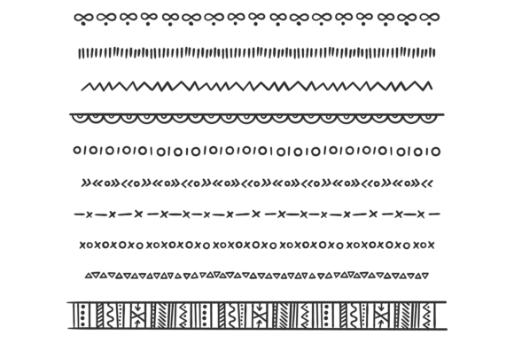 Doodle Ornament Set: Creative Divider for Designers