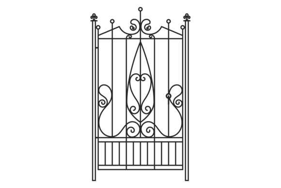 Fence Railing Decorative Ornament. Metal