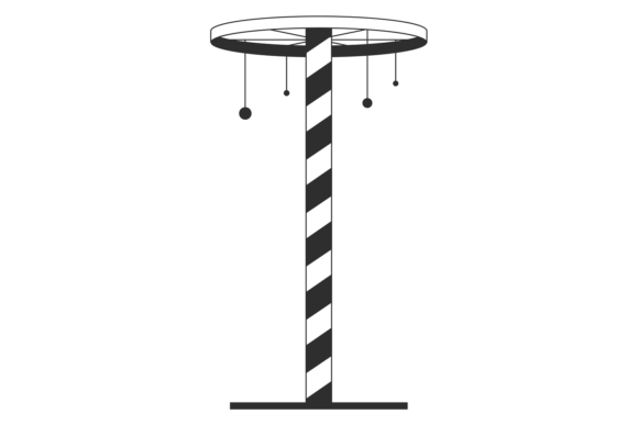 Festival Pole Black Icon: Decorative Fun for Every Celebration