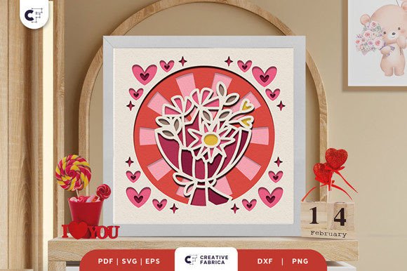 Flower Bouquet 3D Shadow Box Papercut: A Creative Way to Celebrate Love