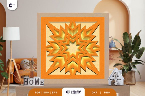 Geometric Shape 3D Light Box Paper Cut