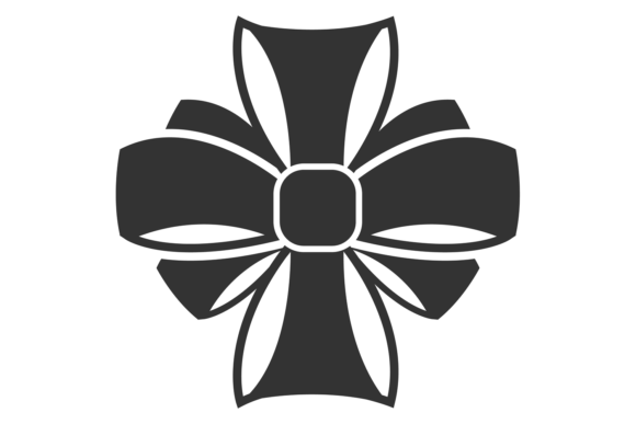 Gift Ribbon Knot Black Icon: A Decorative Element for Workflow and Design