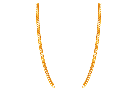Golden Necklace Chain. Decorative Round: A Timeless Accessory for Every Occasion