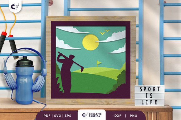 Golf Paper Cutting Light Box SVG: A Creative Way to Showcase Your Passion for Golf