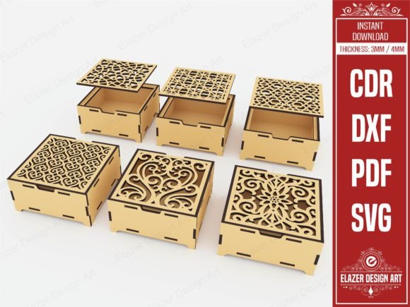 Laser Cut Decorative Box with Lid Svg: A Versatile Design for Creative Projects