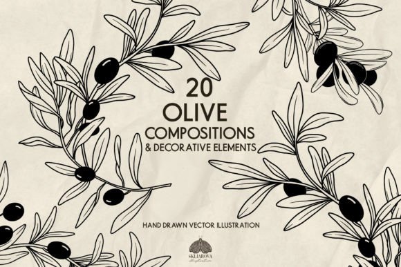 Olive Decorative Ornaments SVG PNG EPS