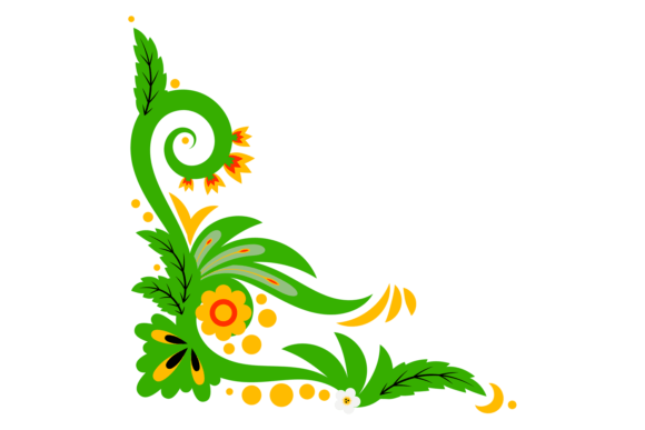 Ornate Corner Element. Decorative Floral: Enhancing Design Workflows with Elegance