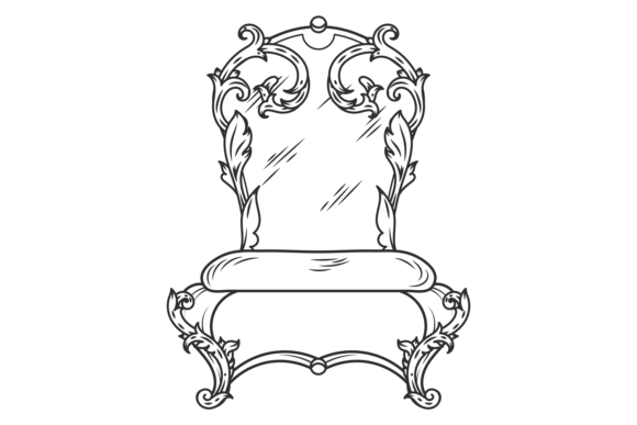 Ornate Vintage Chair. Elegant Decorative: A Timeless Addition to Any Space