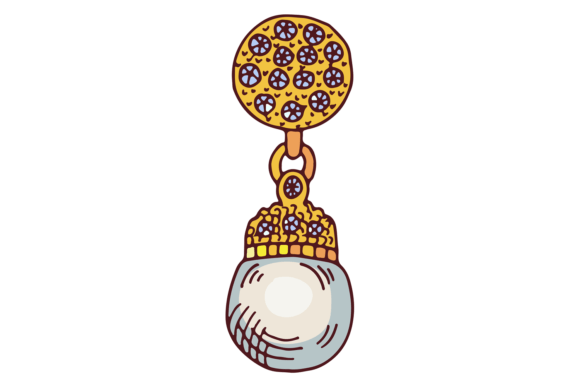 Pearl Earring. Decorative Romantic Golde: A Timeless Accessory for Every Occasion