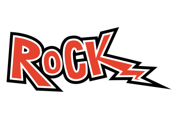 Rock Logo. Decorative Font Word. Music T