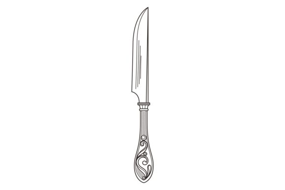 Table Knife with Decorative Rococo Ornam: A Timeless Addition to Your Dining Experience
