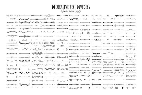 Various Decorative Text Dividers Set